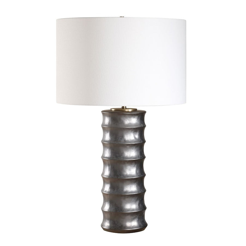 Uttermost Corvair 1 Light Scalloped Table Lamp, Bronze