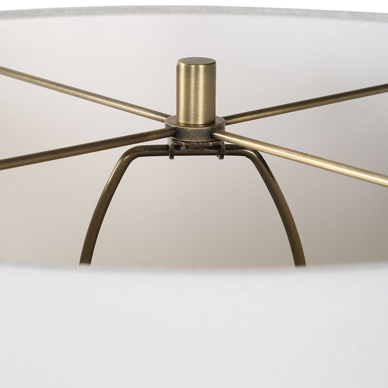 Uttermost Corvair 1 Light Scalloped Table Lamp, Bronze