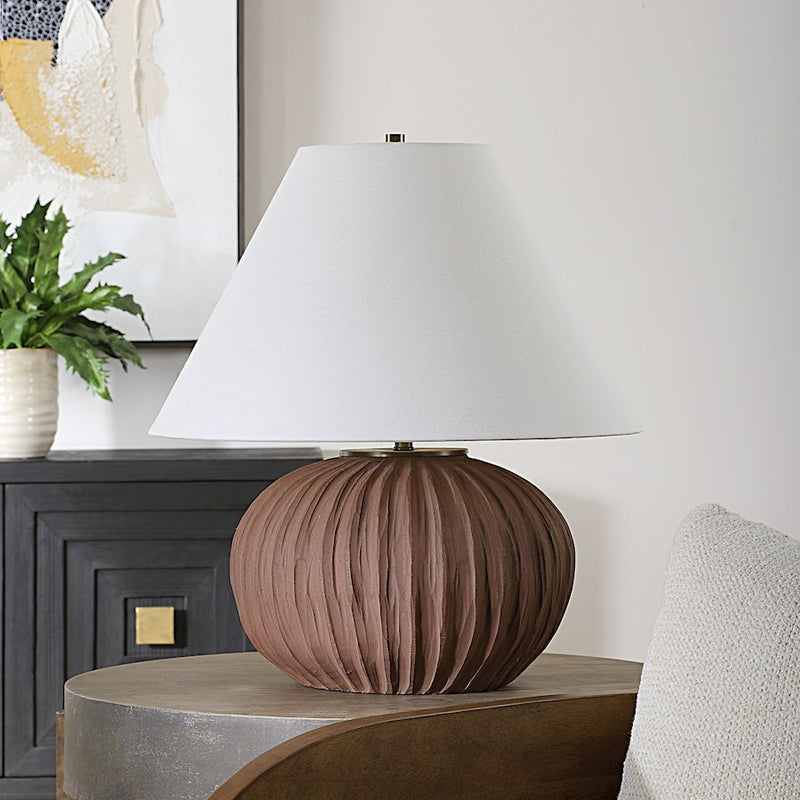 Uttermost Keoghan 1 Light Terracotta Table Lamp