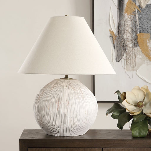 Uttermost Meryl 1 Light Aged White Table Lamp