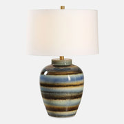 Uttermost Judarn 1 Light Blue Brown Table Lamp - 30493