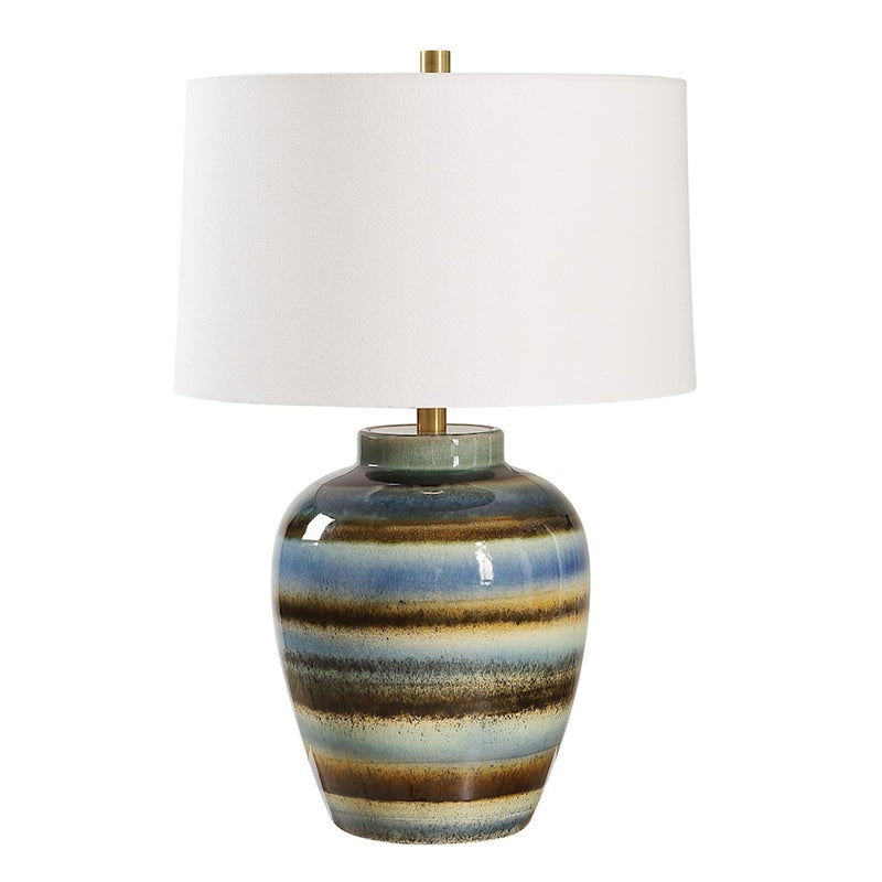 Uttermost Judarn 1 Light Blue Brown Table Lamp