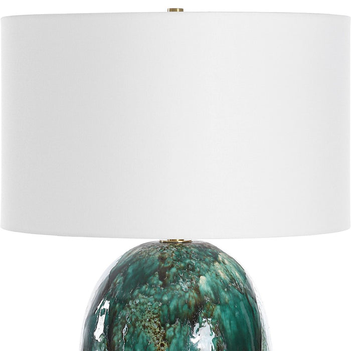 Uttermost Ceralene 1 Light Green Table Lamp