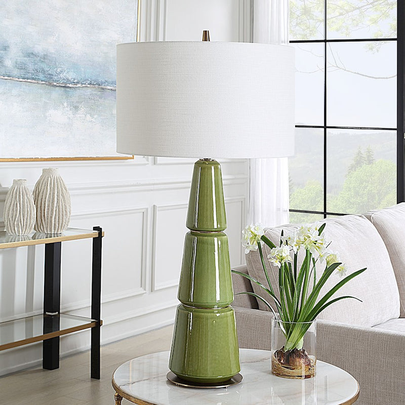 Uttermost Mendell 1 Light Moss Green Table Lamp