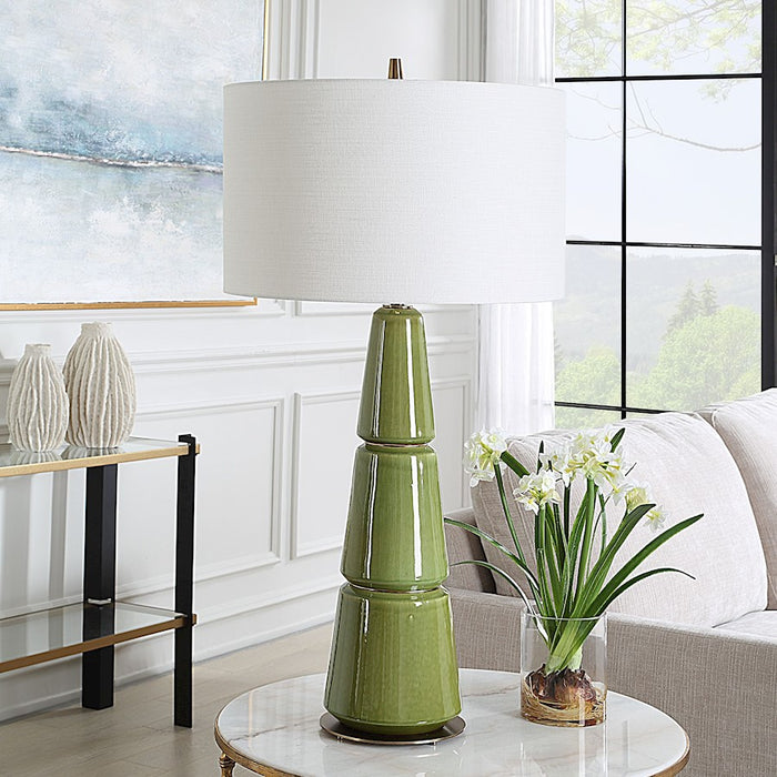 Uttermost Mendell 1 Light Moss Green Table Lamp