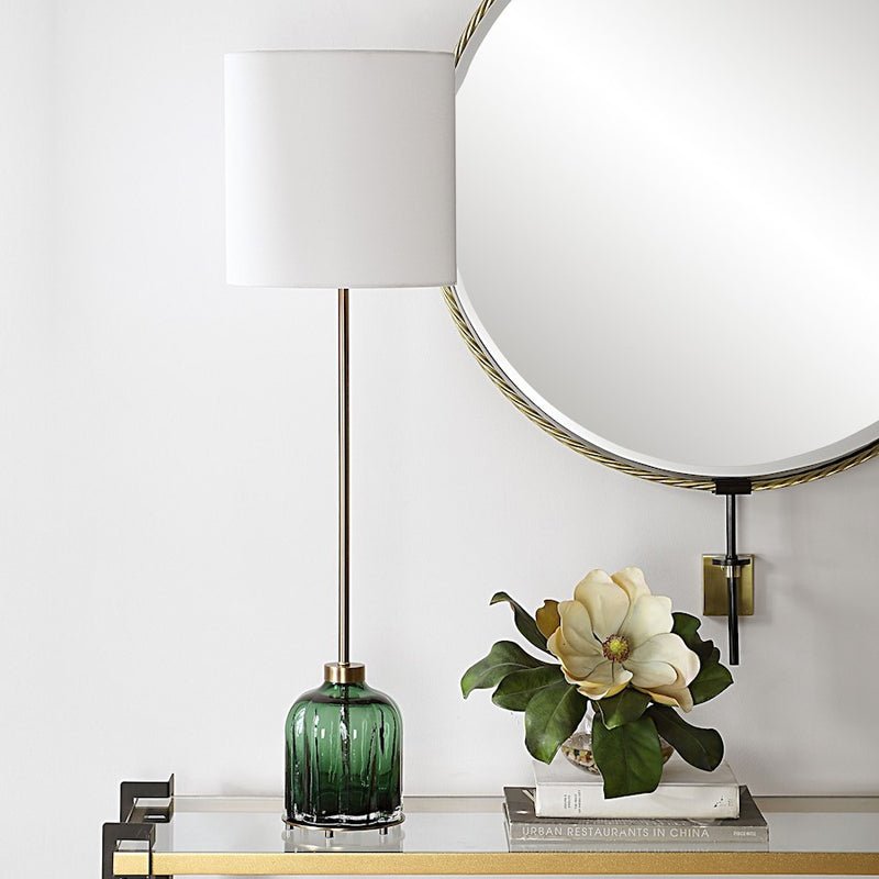 Uttermost Lois 1 Light Green Glass Buffet Lamp