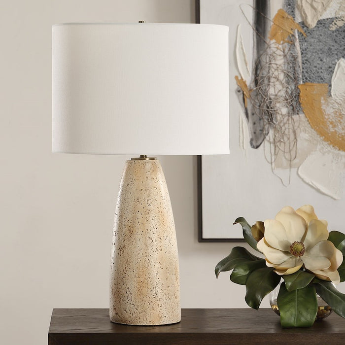 Uttermost Maury 1 Light Travertine Table Lamp