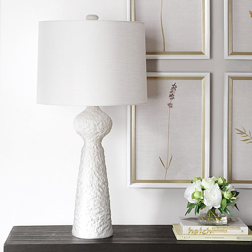 Uttermost Sonata 1 Light Textured White Table Lamp