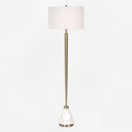 Uttermost Curran 1 Light Tapered Metal Floor Lamp, Brass - 30515