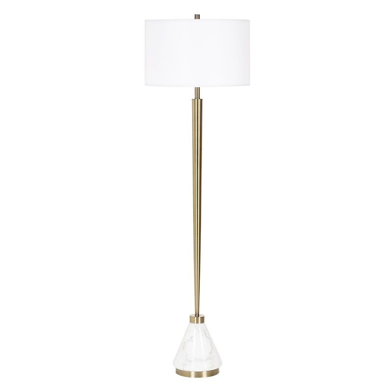 Uttermost Curran 1 Light Tapered Metal Floor Lamp, Brass