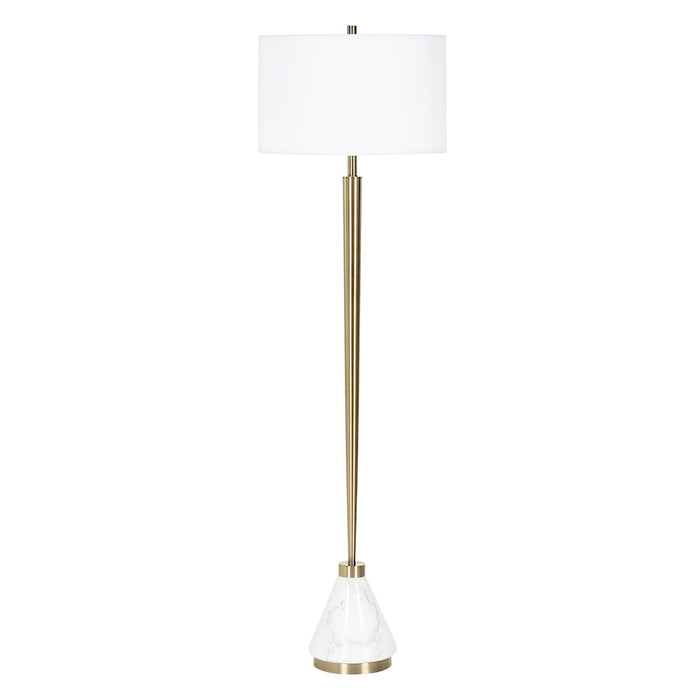 Uttermost Curran 1 Light Tapered Metal Floor Lamp, Brass