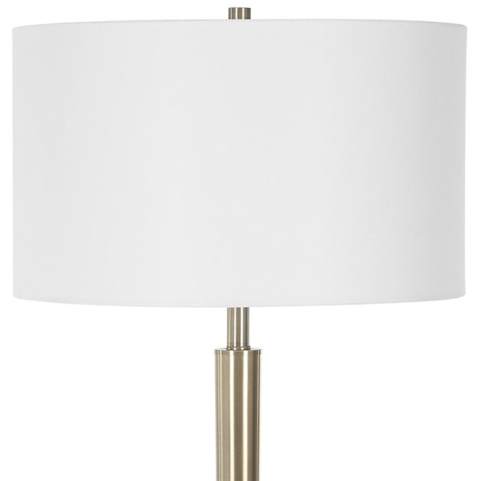 Uttermost Curran 1 Light Tapered Metal Floor Lamp, Brass