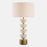 Uttermost Hemisphere 1 Light Travertine Table Lamp, Brass - 30517
