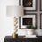 Uttermost Hemisphere 1 Light Travertine Table Lamp, Brass