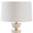 Uttermost Hemisphere 1 Light Travertine Table Lamp, Brass