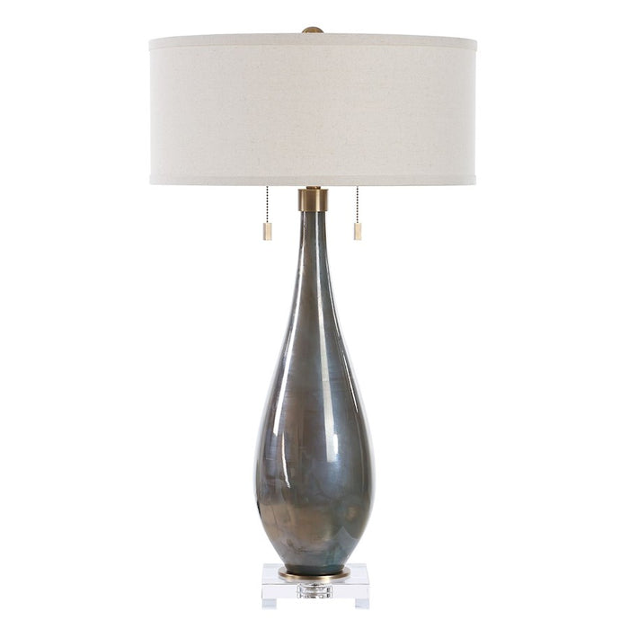 Uttermost Cardoni 2 Light Smoke Table Lamp, Brass