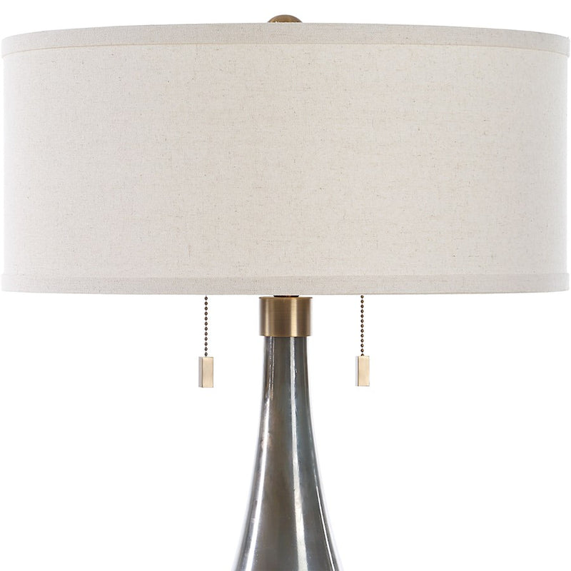 Uttermost Cardoni 2 Light Smoke Table Lamp, Brass