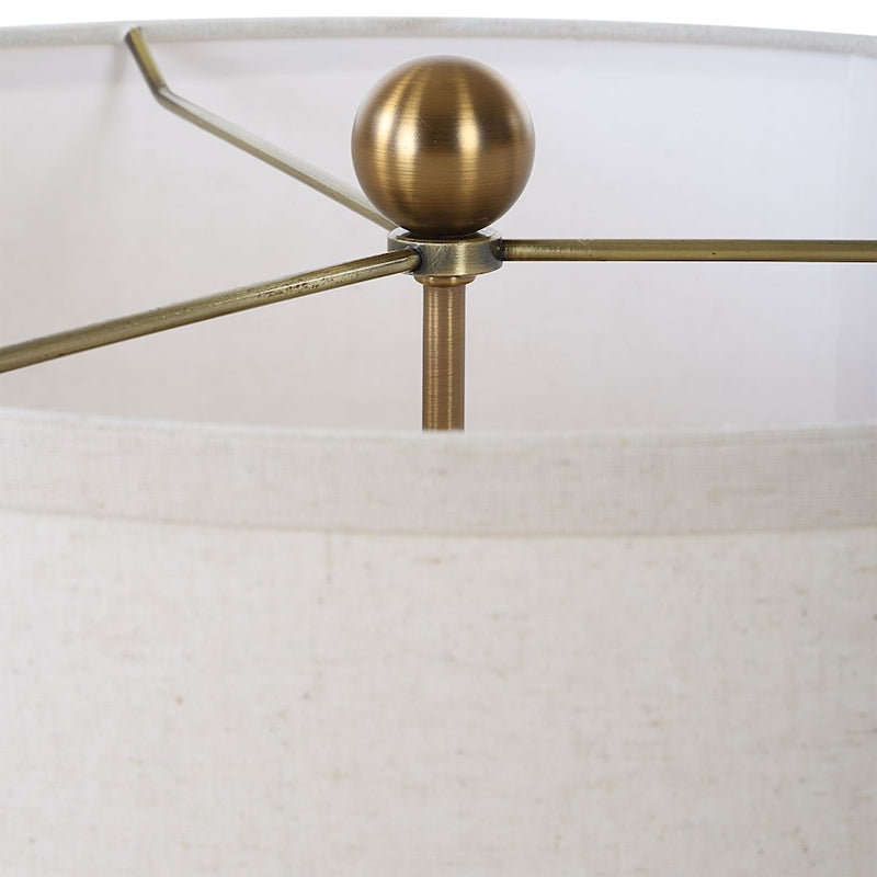 Uttermost Cardoni 2 Light Smoke Table Lamp, Brass