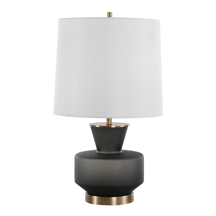 Uttermost Trentino 1 Light Black Table Lamp, Brass
