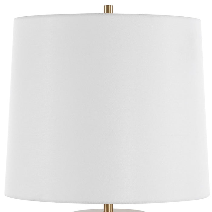 Uttermost Trentino 1 Light Black Table Lamp, Brass