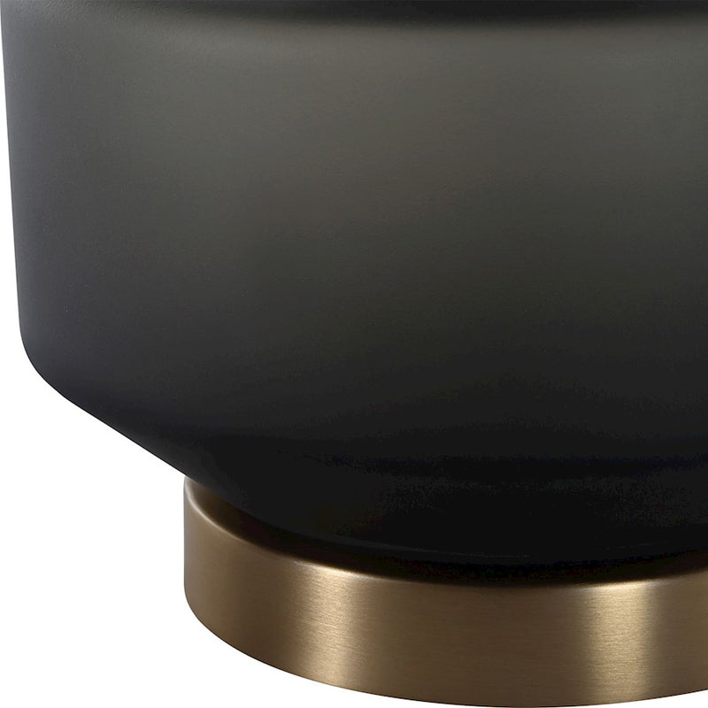 Uttermost Trentino 1 Light Black Table Lamp, Brass