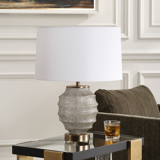 Uttermost Acosta 1 Light Ribbed Table Lamp, Bronze
