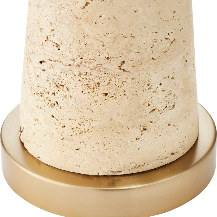 Uttermost Perkins Travertine Table Lamp, Beige