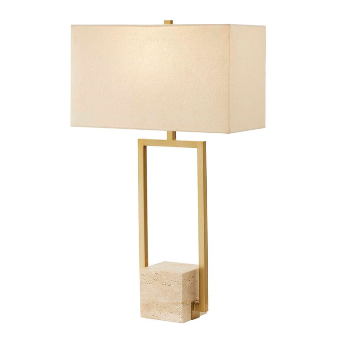Uttermost Warrick Modern Travertine Table Lamp, Brass - 30537-1