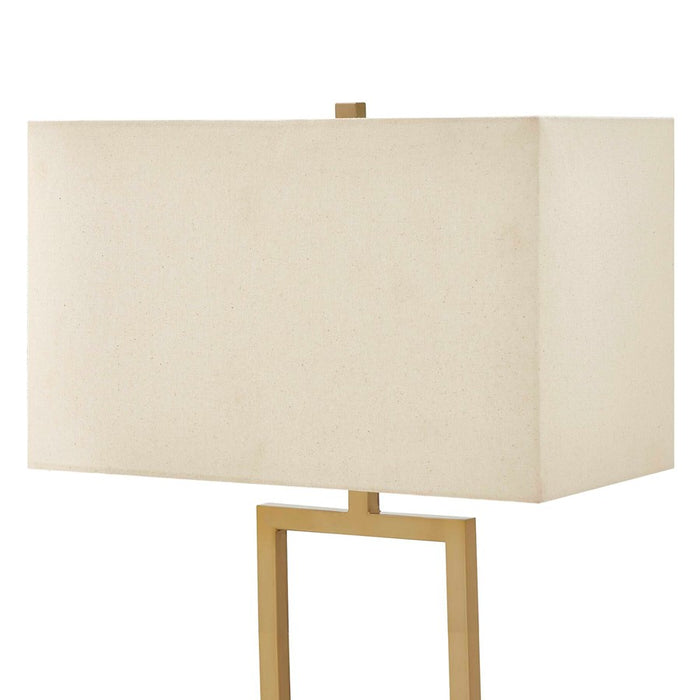 Uttermost Warrick Modern Travertine Table Lamp, Brass