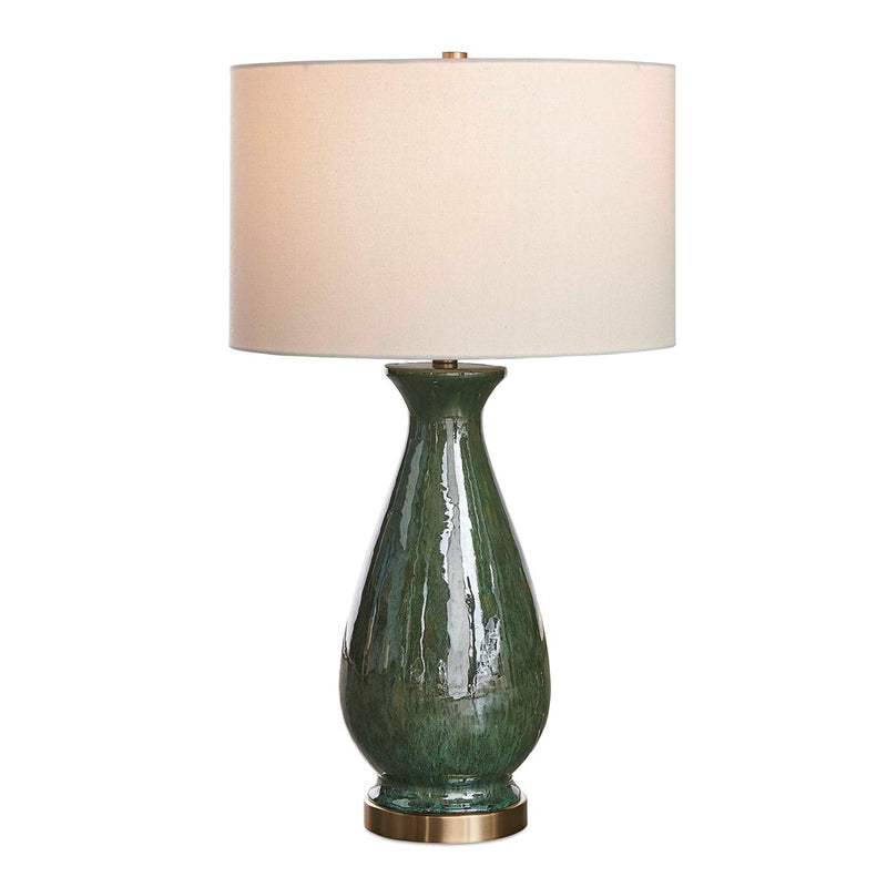 Uttermost Colestin Deep Green Table Lamp - 30556-1