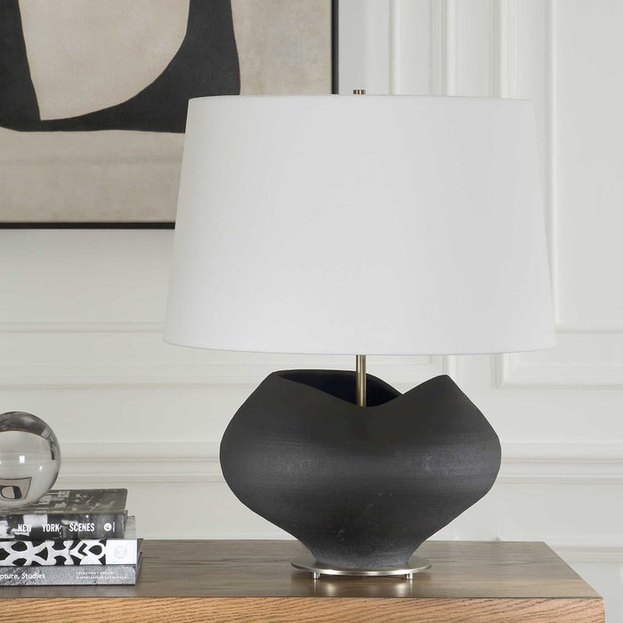 Uttermost Nocturne Aged Black Table Lamp