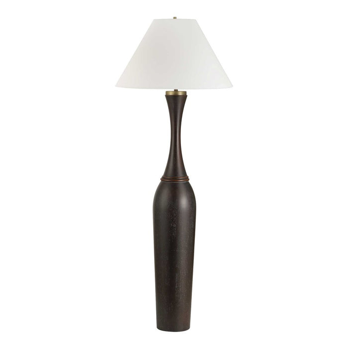 Uttermost Pravin Dark Wood Floor Lamp, Bronze
