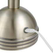 Uttermost Breece Rechargeable LED Accent Lamp | Brass-Plated Iron Dome | Bedside & Shelf Lighting | 7.25 x 7.25 x 11.25 in | Model 30689-1