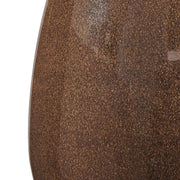 Uttermost Vinson 18in 1-Light Table Lamp | Glossy Brown Ceramic and Antique Brass | Living Room & Bedroom | 18 x 18 x 29.5 in | Model 30756-1