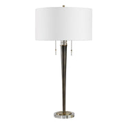 Uttermost Winchester 33.5in Table Lamp | Antique Brass Iron and Crystal | Living Room & Bedside | 17 x 17 x 33.5 in | Model 30764