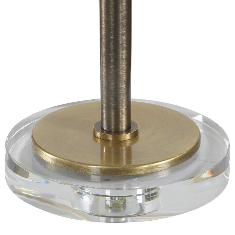 Uttermost Winchester 33.5in Table Lamp | Antique Brass Iron and Crystal | Living Room & Bedside | 17 x 17 x 33.5 in | Model 30764