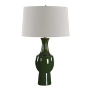Uttermost Tennille 19in 1-Light Table Lamp | Deep Green Ceramic and Antique Brass | Living Room & Bedroom | 19 x 19 x 31 in | Model 30772