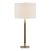 Uttermost Iliana 30in 1-Light Table Lamp | Dark Walnut Wood and Antique Brass Iron | Living Room & Bedroom | 14 x 14 x 30 in | Model 30812-1