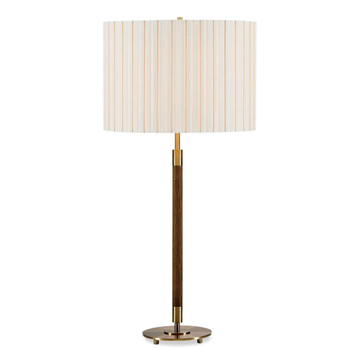 Uttermost Iliana 30in 1-Light Table Lamp | Dark Walnut Wood and Antique Brass Iron | Living Room & Bedroom | 14 x 14 x 30 in | Model 30812-1