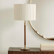 Uttermost Iliana 30in 1-Light Table Lamp | Dark Walnut Wood and Antique Brass Iron | Living Room & Bedroom | 14 x 14 x 30 in | Model 30812-1