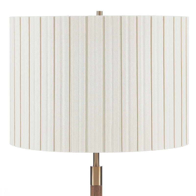 Uttermost Iliana 30in 1-Light Table Lamp | Dark Walnut Wood and Antique Brass Iron | Living Room & Bedroom | 14 x 14 x 30 in | Model 30812-1