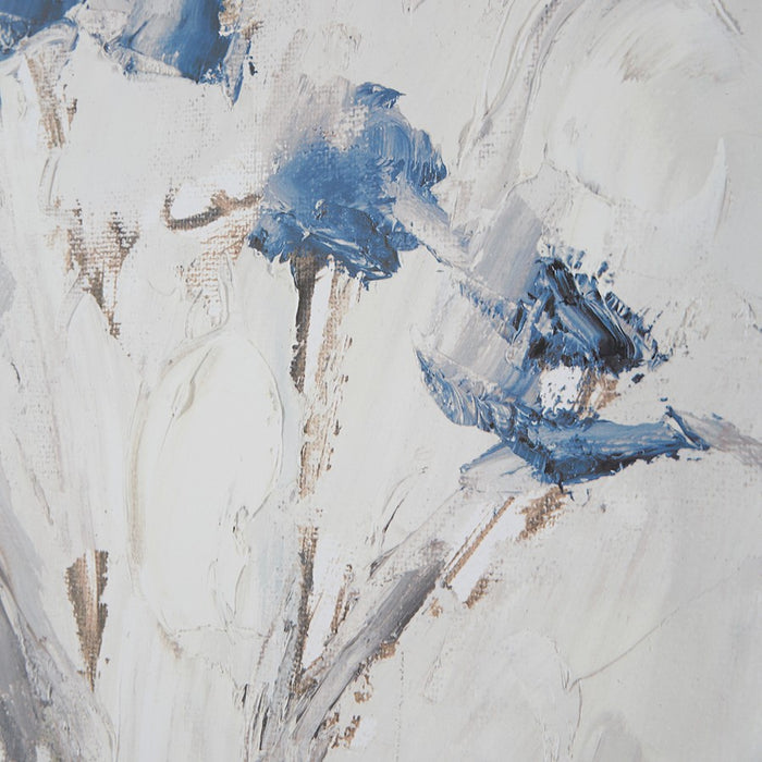 Uttermost Blue Flowers In Vase Framed Print