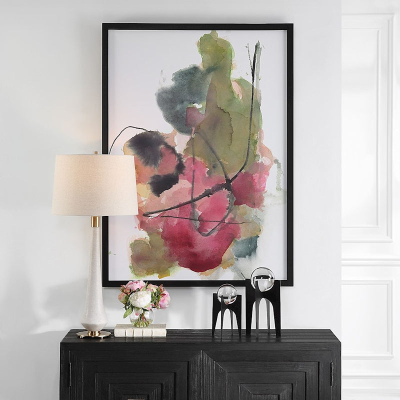 Uttermost Euphoria Abstract Art Print, Olive/Magenta/Black/Yellow - 32289