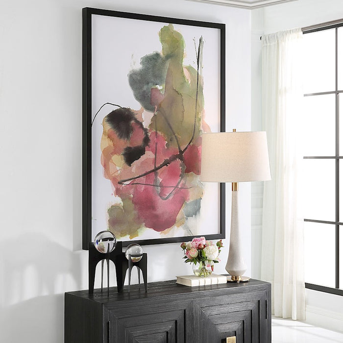 Uttermost Euphoria Abstract Art Print, Olive/Magenta/Black/Yellow