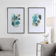 Uttermost Blueprints Watercolor Prints, Set Of 2, White/Black - 32291