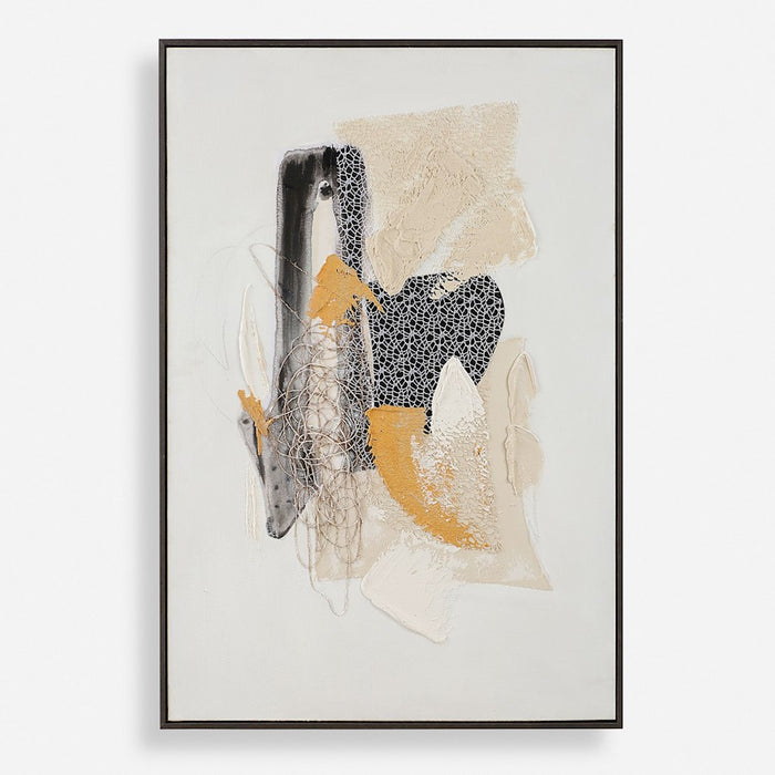 Uttermost Scatter Abstract Hand Painted Canvas Art, Black - 32372