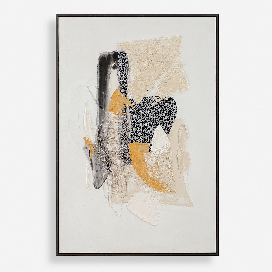 Uttermost Scatter Abstract Hand Painted Canvas Art, Black - 32372