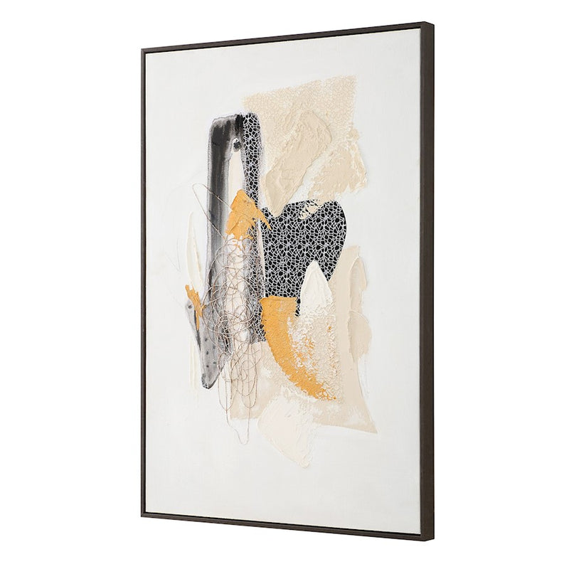 Uttermost Scatter Abstract Hand Painted Canvas Art, Black