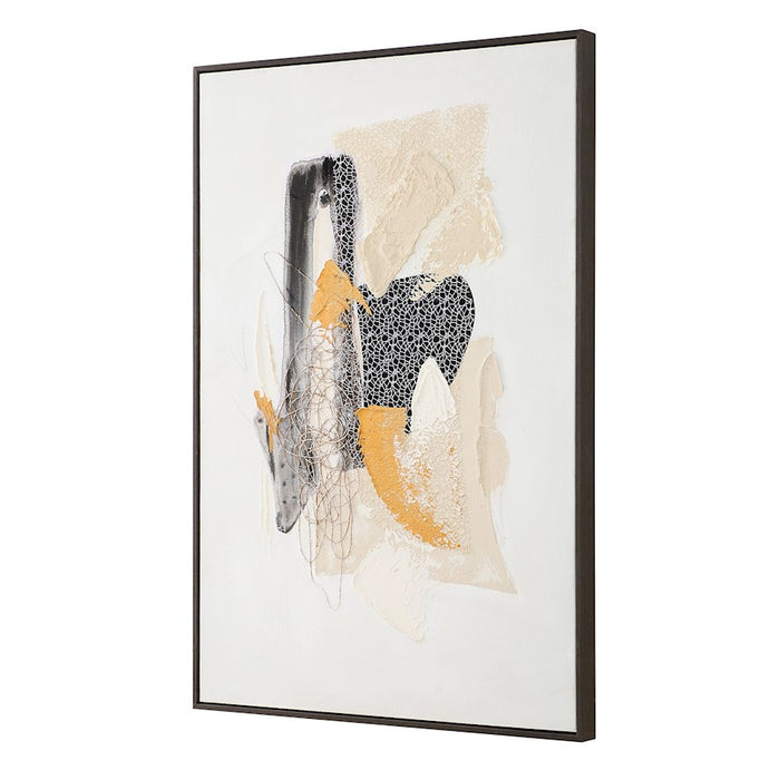 Uttermost Scatter Abstract Hand Painted Canvas Art, Black