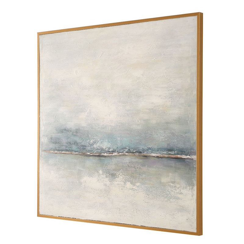 Uttermost Foggy Morning Abstract Art, Gold